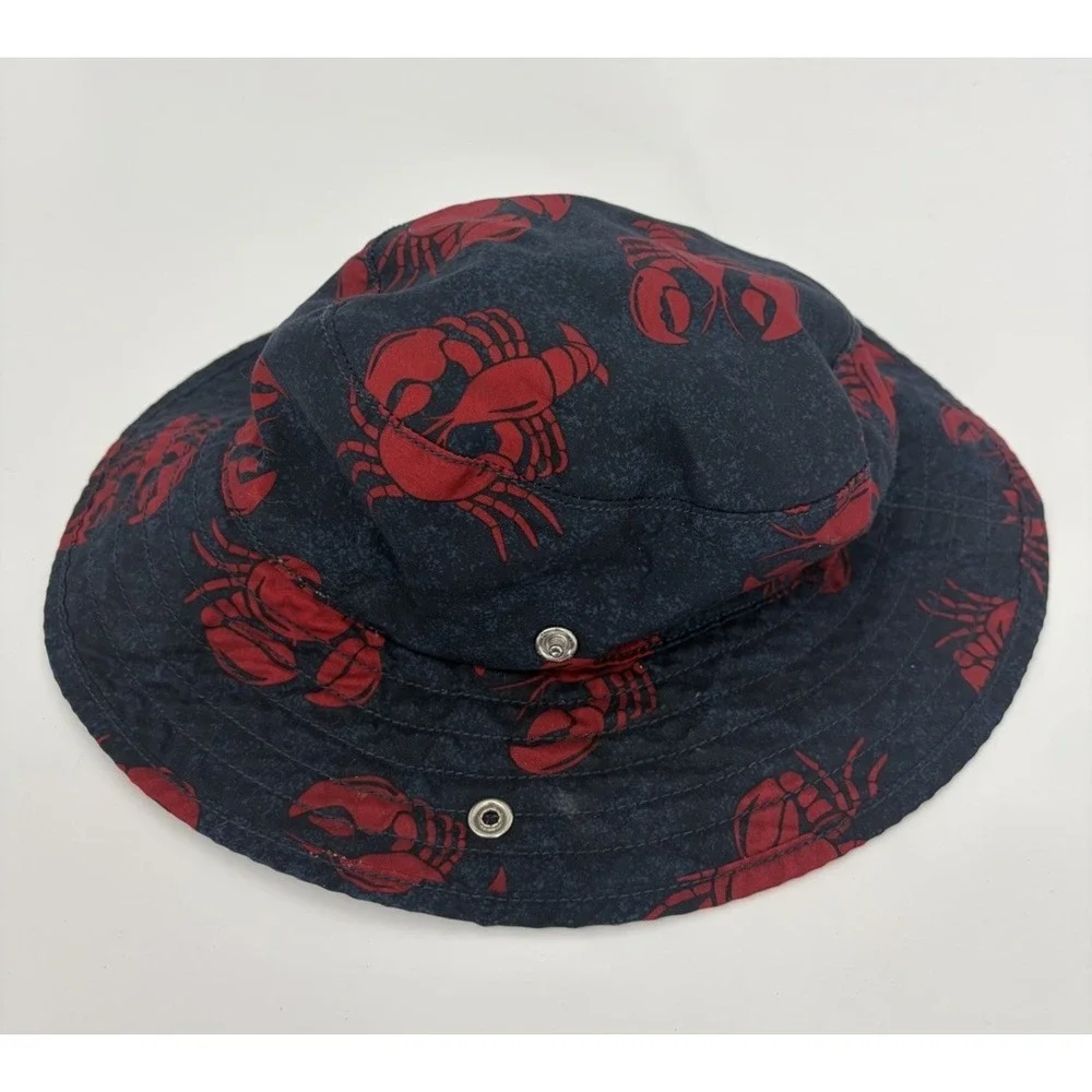 Gymboree Hat 2T - 3T Lobster Sun Bucket Adjustable Chin Strap